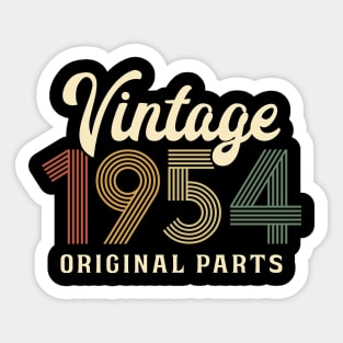 Vintage 1954 Original Parts 70th Retro Birthday Sticker